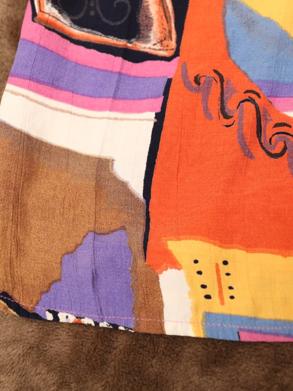 Vintage Rayon MultiColor ButtonUp (L) - Picture 11 of 12